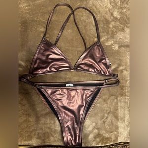 Chrome Brown Bikini Set